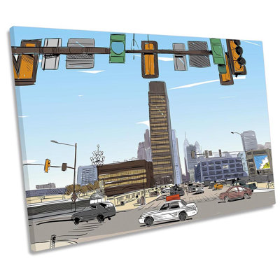 Philadelphia Pennsylvania City - Wrapped Canvas Print