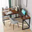 Adleigh L-Shaped Metal Base Computer Desk