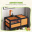 Wooden Tortoise House with Run Shelter Shelf Lamp Holder Yellow