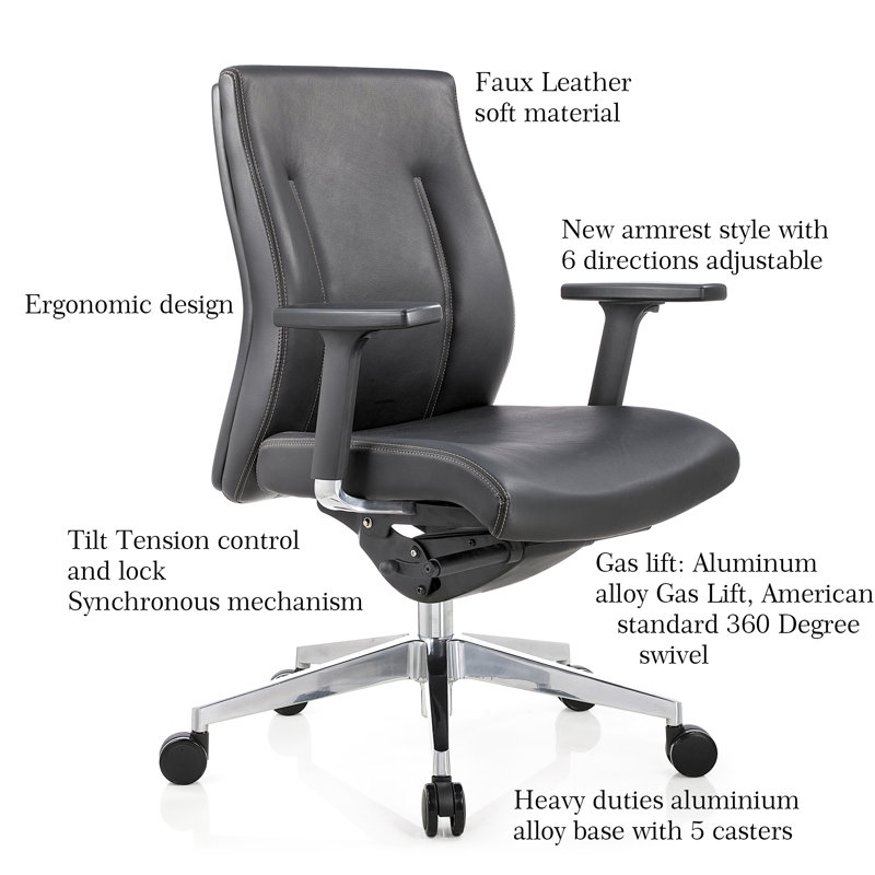 Chaise de travail ergonomique multifonctionnelle Lianes