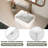 Los Flexi Modern Rectangular Vessel Sink with Overflow – White Ceramic Above Counter Basin for Smaller Bathrooms-114142083