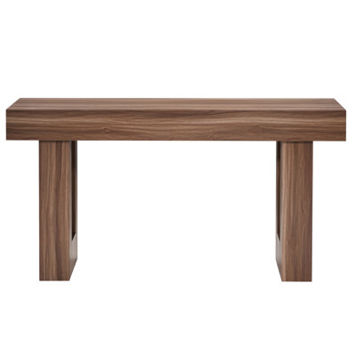 Console de 63 po, bureau de ferme derrière le canapé, bureau d'entrée rectangulaire en bois, support de table de canapé long et étroit pour couloir, chambre à coucher, salon, vestibule, assemblage facile, brun