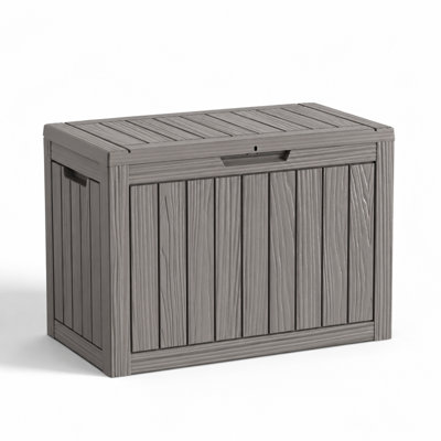 Emperic Design 55 Gallon Weatherproof Deck Box – Outdoor Resin Storage for Patio Cushions, Camping Gear & Snow Salt