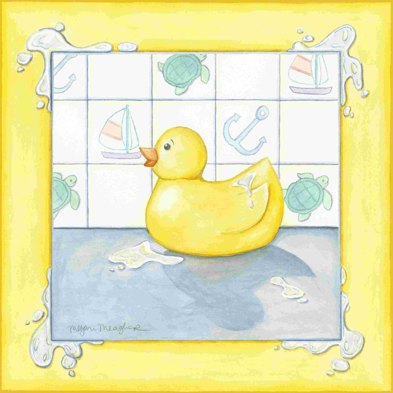 " Rubber Duck (D) II " by Megan Meagher Painting Print, 12" H x 12" W