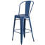 Commercial Grade Distressed Metal Indoor-Outdoor Counter Height Stool with Back-1728823599-1728823572