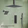 Thermostatic Shower Faucet System,16" & 6" Dual Shower Head with Rough-In Valve