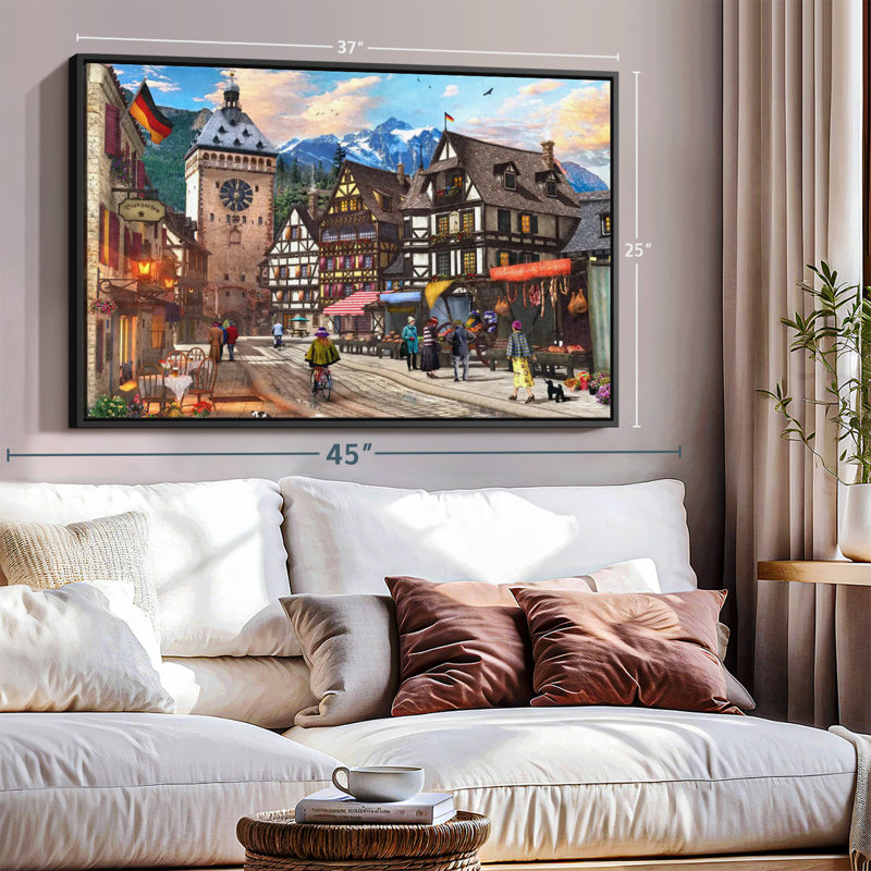«German Market Town», reproduction sur toile, H 37 po x l 25 po