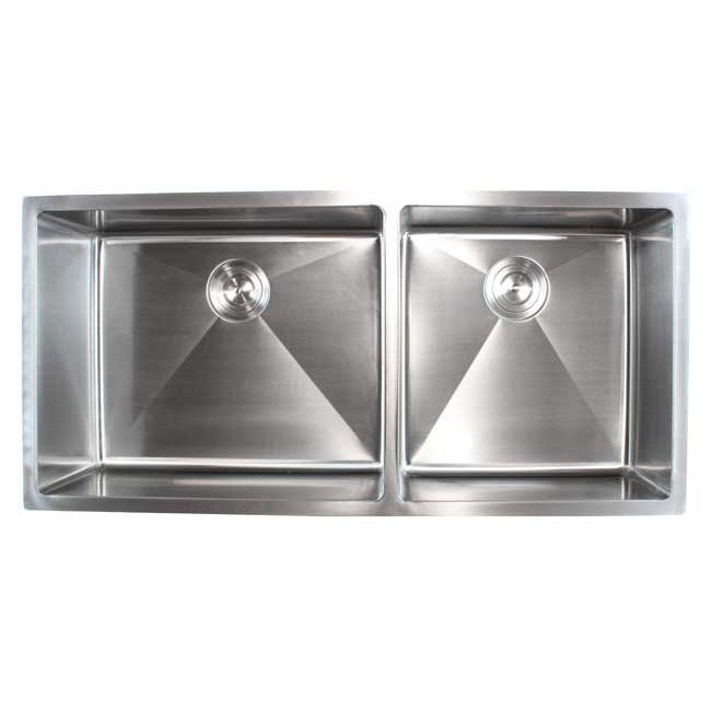 CozyBlock 42 " L Undermount Double Bowl Stainless Steel Kitchen Sink