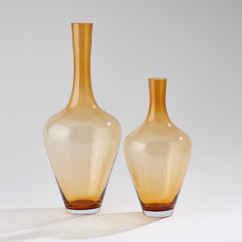 Ambrosia Vase-Caramel-Lg, 20" H x 10.5" W x 10.5 D
