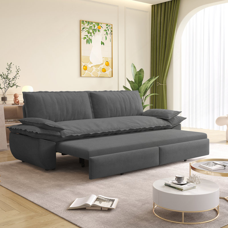Modern 3-In-1 Convertible Sleeper Sofa Bed