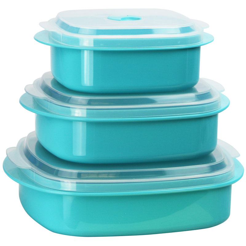 Ensemble de 3 contenants alimentaires Argelis, Turquoise