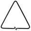 Cloche suspendue triangulaire suspendue