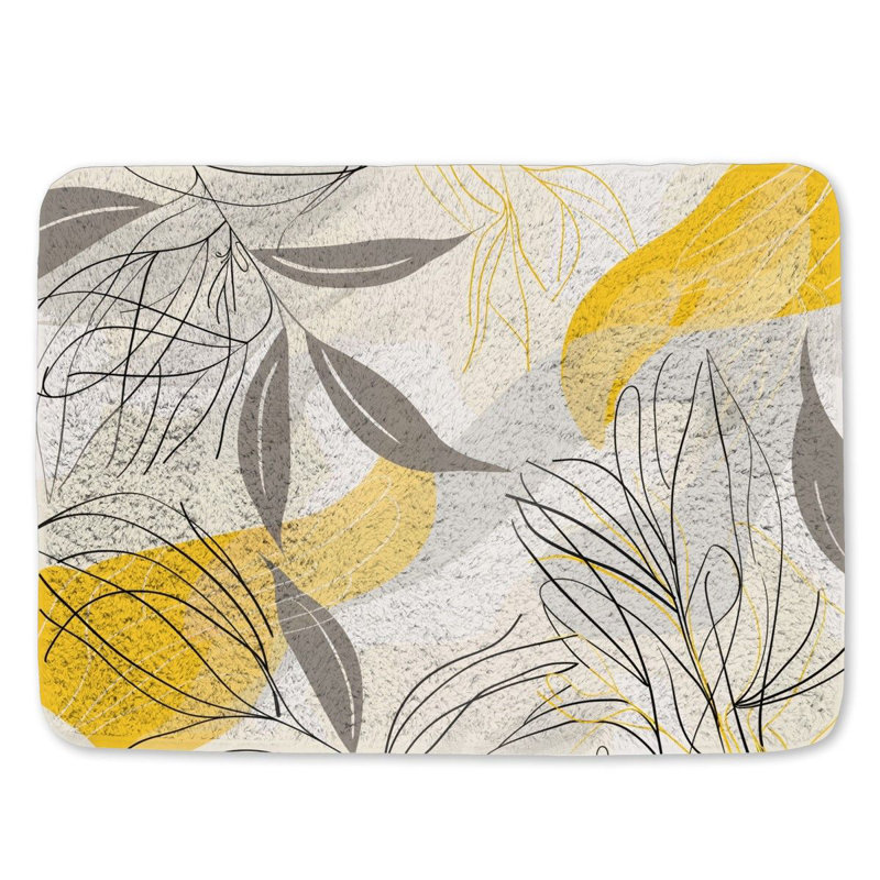 Birnam Microfiber / Microsuede Non-Slip Bath Mat, 17"W x 24"L