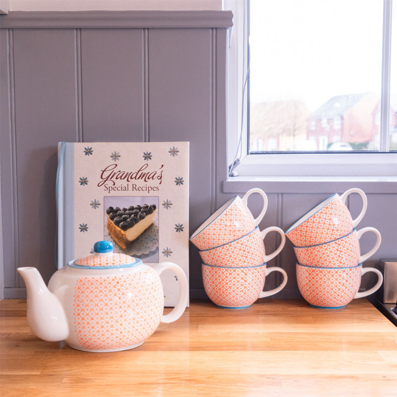 Nicola Spring - Hand-Printed Teapot