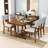 5-Piece Dining Table Set, Rectangular Dining Table and 4 Linen Upholstered Chairs-318035658