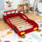 Twin Wooden Race Car Bed-1026311318
