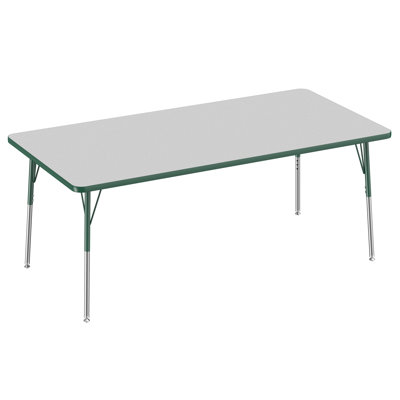Rectangle T-Mold Adjustable Height Activity Table