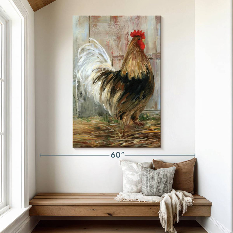 Brampt Farmhouse Rooster Profile, 51" H x 34" W