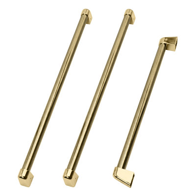 ZLINE Autograph Edition 36 in. Built-In Refrigerator Helix Handles (Set of 3) in Champagne Bronze