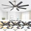 Ventilateur de plafond à profil bas de 66 pouces avec lumières à intensité variable et télécommande intelligente 6 vitesses-1441470504-1441470507