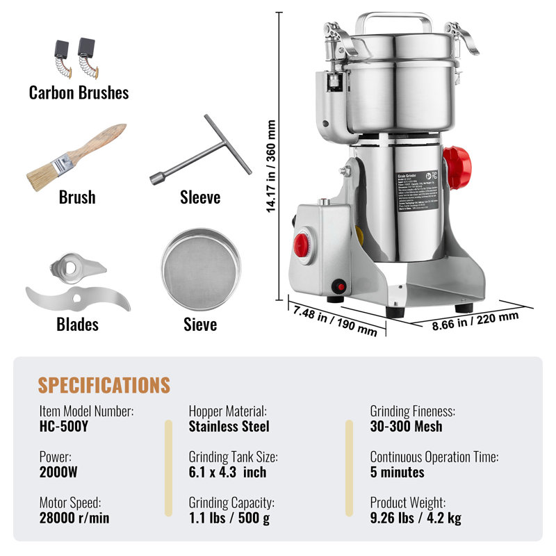 Moulin à grain 500g