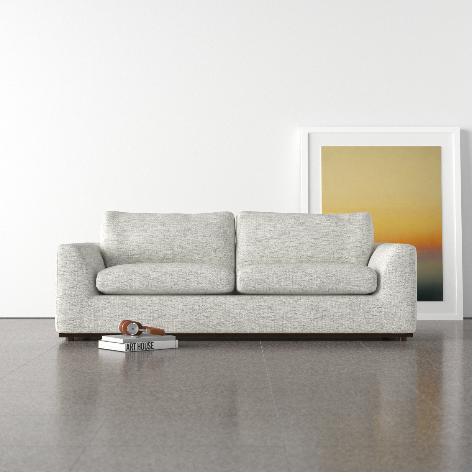 Berger 88.5'' Upholstered Sleeper Sofa, Gray Fabric