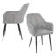 Fauteuil rembourré en velours Aisaiah-37061325