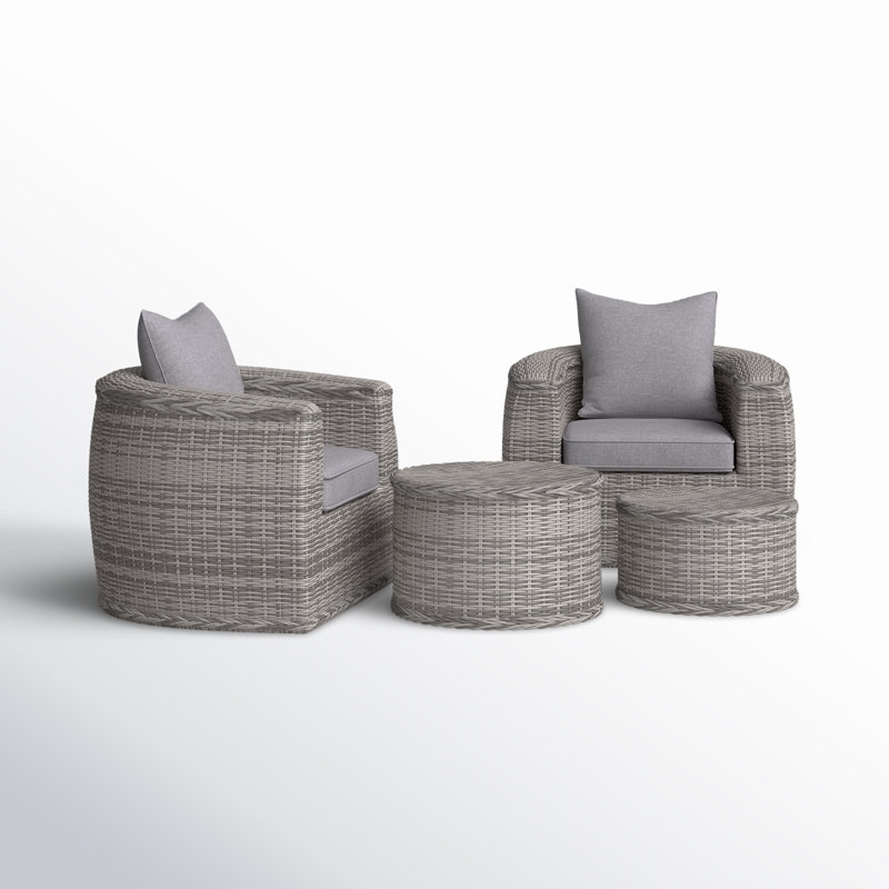 Benning 2 - Person Patio Conversation Sets with Cushions