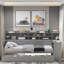 Wooden Multi-Functional Daybed With Storage Shelves, 2 Drawers And Study Desk-771817246