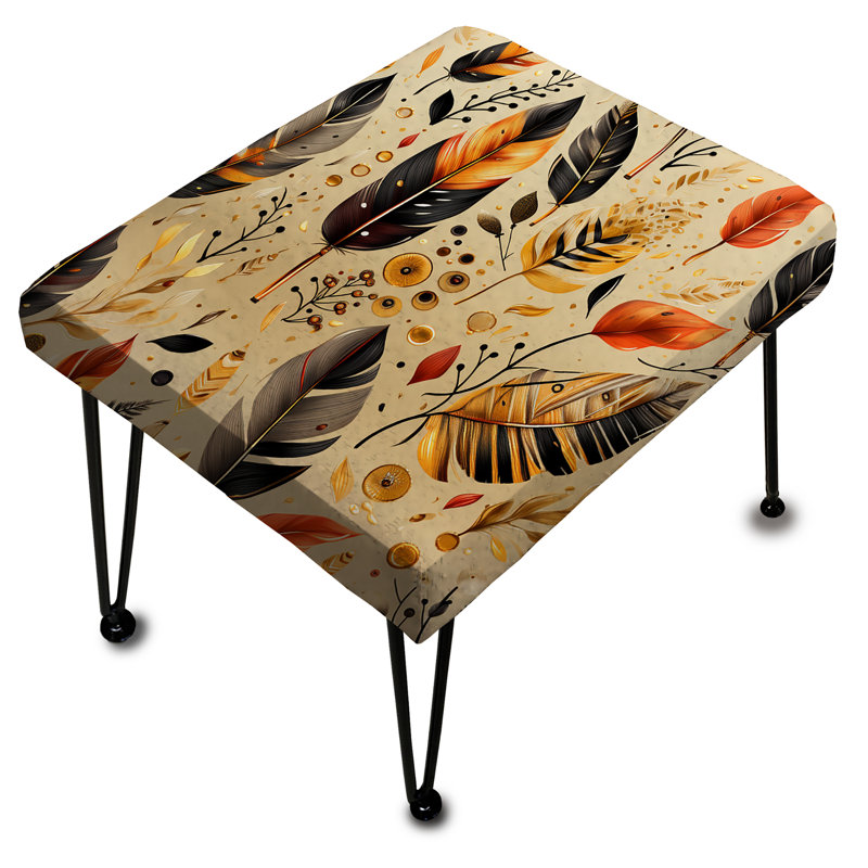 Artistic Nomad Boho Pattern Earth Tones II - Boho Rectangle Ottoman