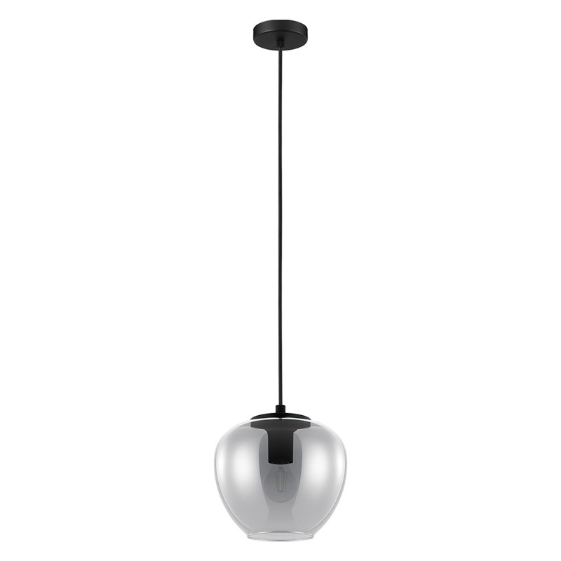 Babs 1 - Light Black Single Pendant, 81" H x 9.25" W x 9.25" D
