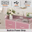 Commode haute pour chambre avec station de charge, 8 tiroirs, éclairage DEL, rangement pour entrée, placard, structure robuste en acier, plateau en bois, poignées faciles à tirer-1381436859