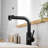 Single Handle Black Bathroom Sink Faucet With Pull Down - Ceramic Filled, Classic For Bath And Kitchen Modern Out Spray 360 Rotatable-1575962192