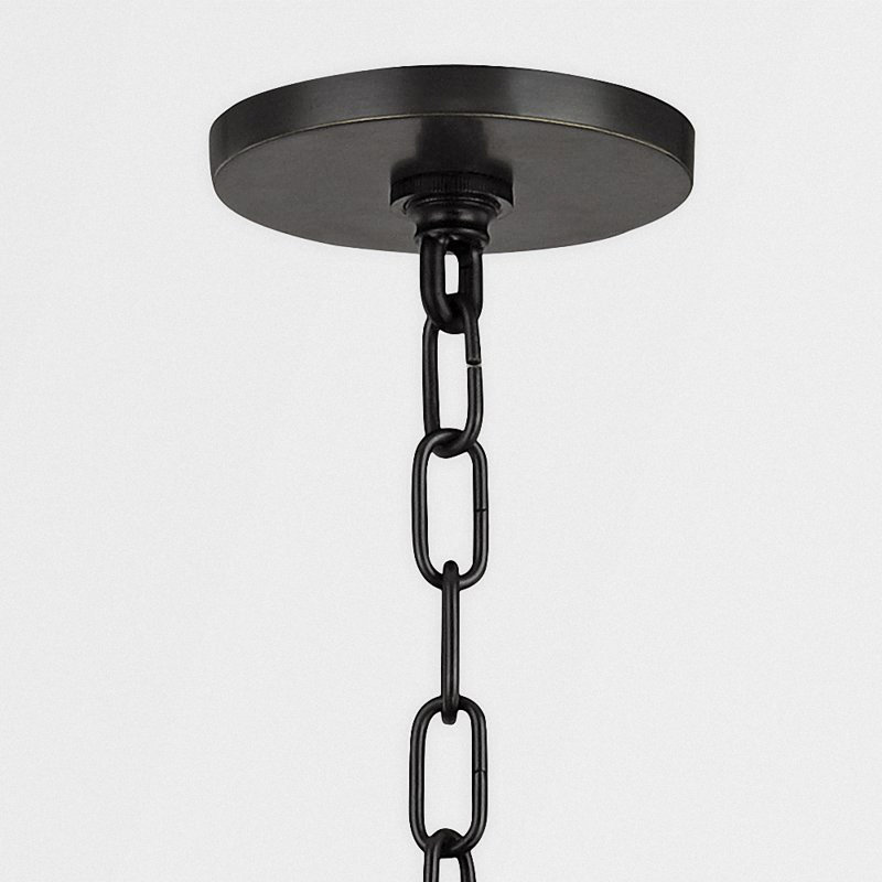 Emilyn 6-Light Dimmable Matte Black Classic/Traditional Candle-Style Chandelier, 16" H x 37" W x 37" D