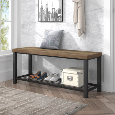 Banc de rangement 43,3 po Hulstein, chêne