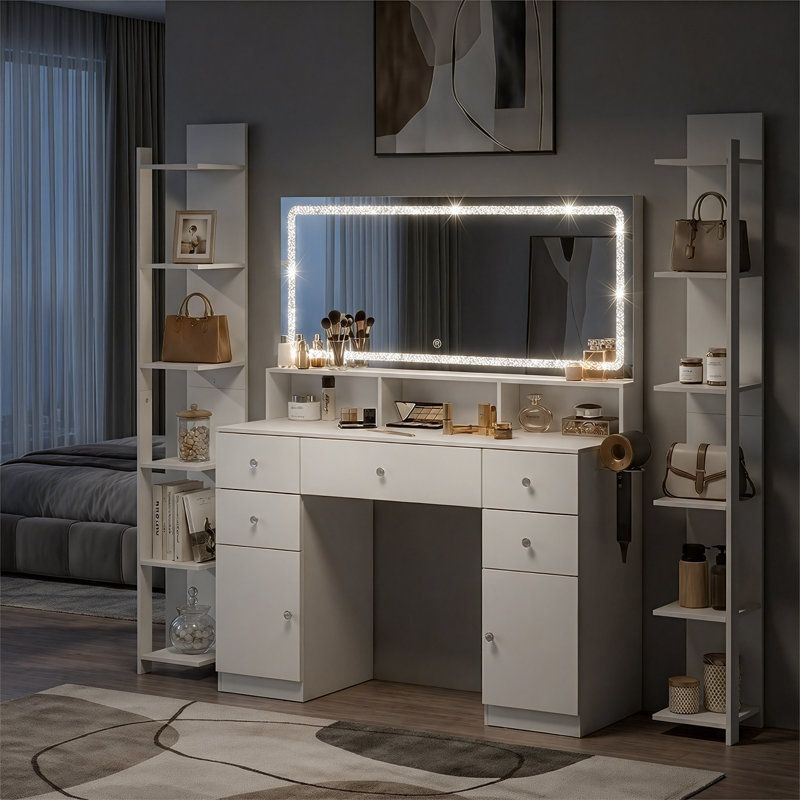 Coiffeuse Modern Chic avec éclairage réglable