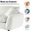 Canapé en chenille de 75 po de largeur avec coussins moelleux-676811284