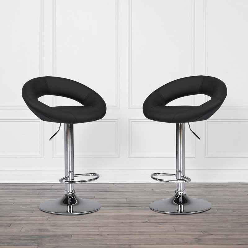 Tabouret pivotant à hauteur réglable, Noir