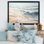 «Golden and Blue Beach Tranquility I» - art mural plage côtière