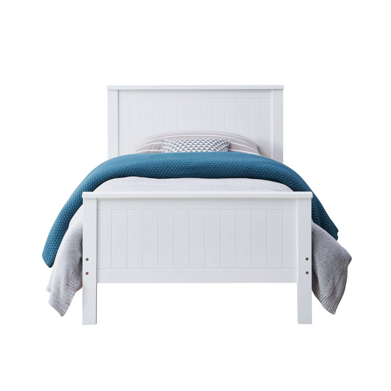 Glenn Platform Bed Frame With Headboard, White