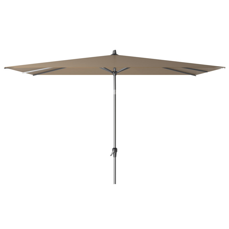 300 cm W X 200 cm D Rectangular Tilt Market Parasol with Crank Lift, Brown