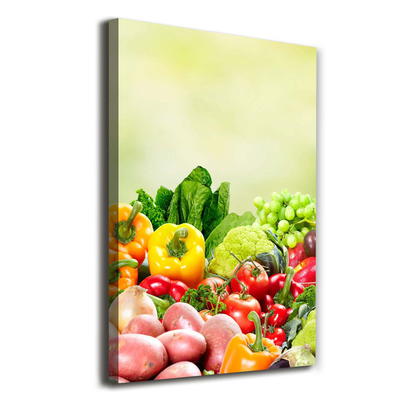 Vegetables And Fruits - Wrapped Canvas Print
