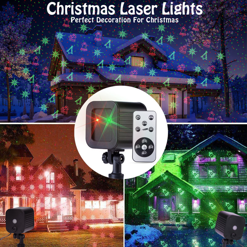Remote Controlled Projection Light & Strobe Light with Adjustable Speed, Timing Function, and Flashing Modes - Perfect for Events, Parties, and Installations