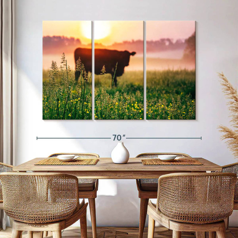Alvord Cow Sunrise, H 42 po x l 65 po