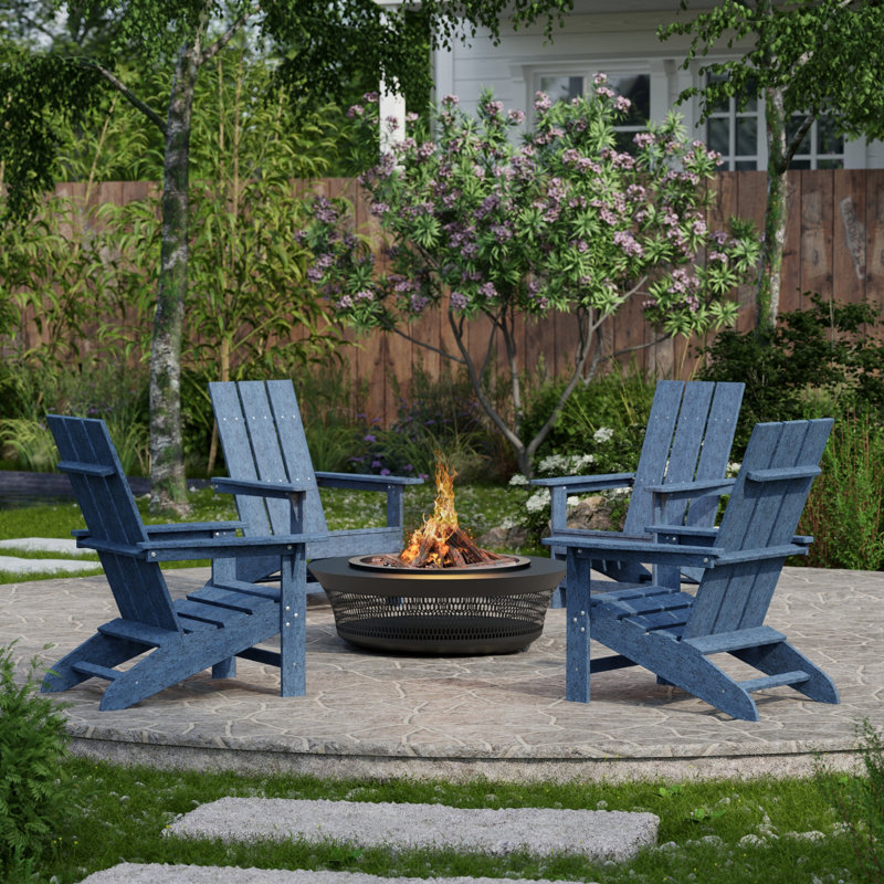 Freedom 4-Piece Modern Adirondack Conversation Set, Patriot Blue