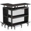 Unité de bar en forme de L 36 po x 48 po avec repose-pieds