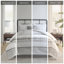 Édredon 6 pièces pour lit très grand - gris / blanc en coton
