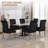 Tufted Upholstered Dining Armchair with Chrome Legs-1678760550