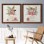Boho Bouquet I - ensemble de 2 peintures sur toile encadrées-526135189-526135191