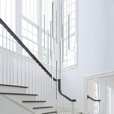 Chute Led Integrated Pendant Lamp Stairway Dining Room Chandelier (12 Led)